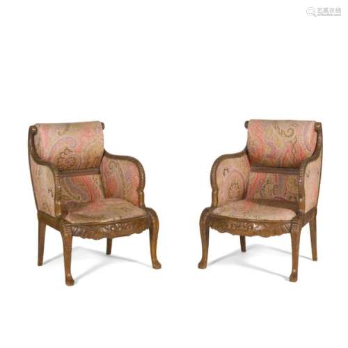 PIERRE LAHALLE (1877 1956) Rare paire de fauteuils…