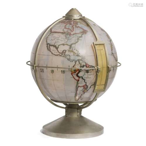 TRAVAIL DES ANNÉES 1930/50 Rare globe terrestre mo…