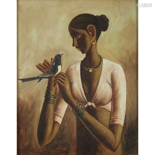 B. Prabha (Indian, 1933-2001), , Untitled (Woman with