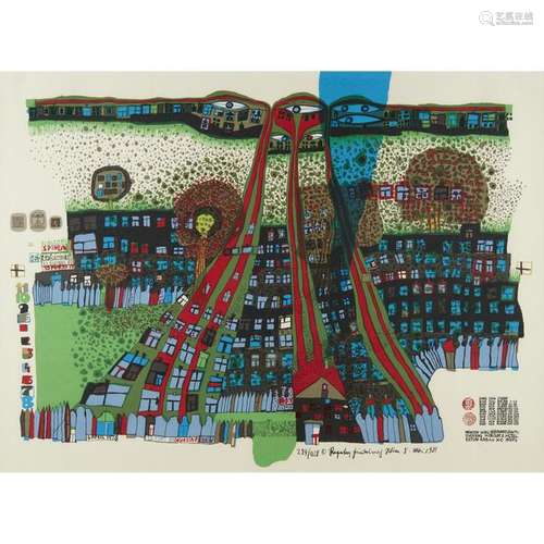 Friedensreich Hundertwasser (Austrian, 1928-2000), ,