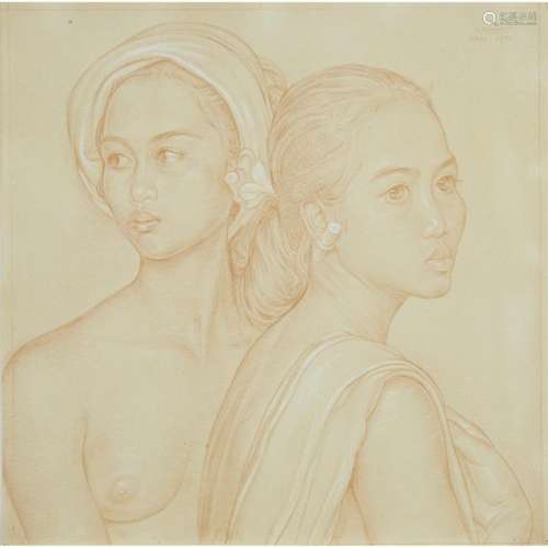 Rudolf Bonnet (Dutch, 1895-1978), , Two Women, Bali