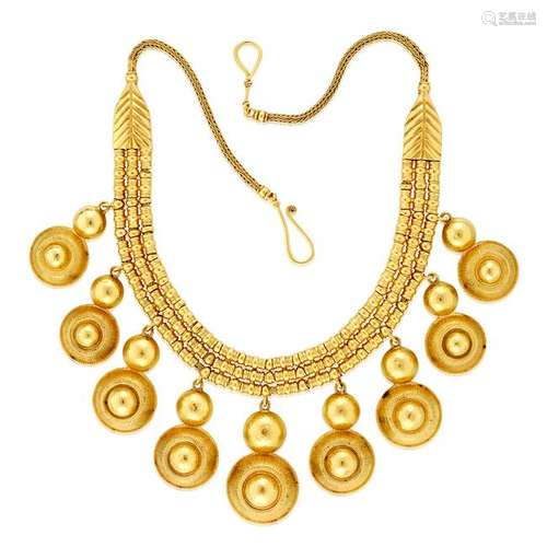 An eighteen karat gold necklace, Ilias Lalaounis,