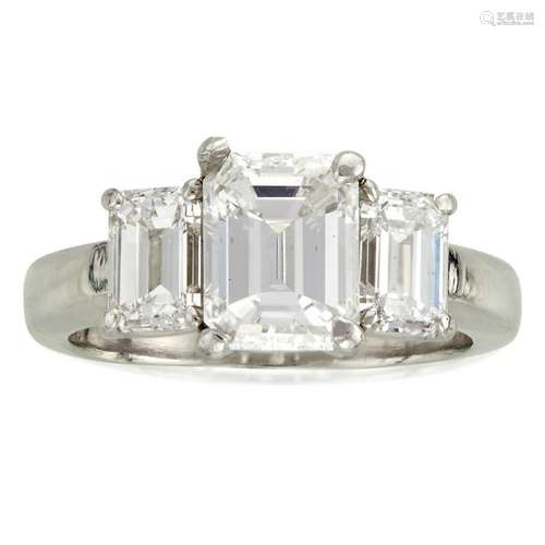 A diamond and platinum ring,