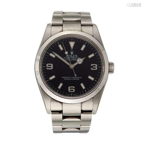 A stainless steel bracelet wristwatch, Rolex, Explorer