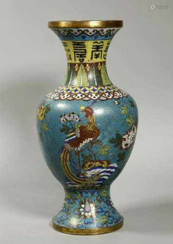 Good Chinese 18 / 19 C Cloisonne Jingtailan Vase