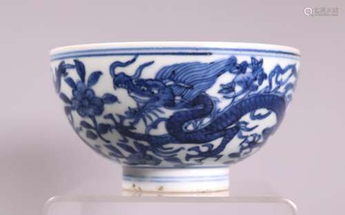 Chinese Blue & White Dragon Porcelain Wanli Mark