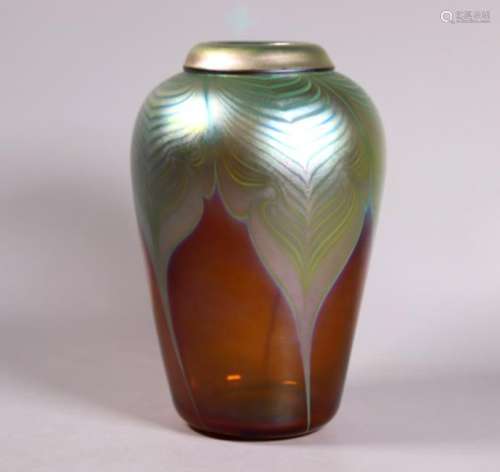 Glass Tiffany Style Vase Artist Proof February '80