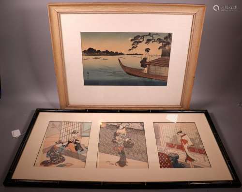 4 Japanese Woodblock Prints