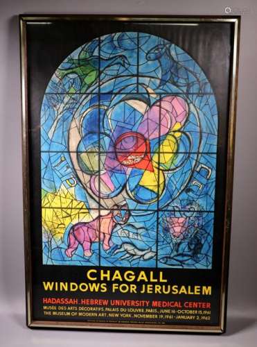 Marc Chagall; 1961 Poster Windows for Jerusalem