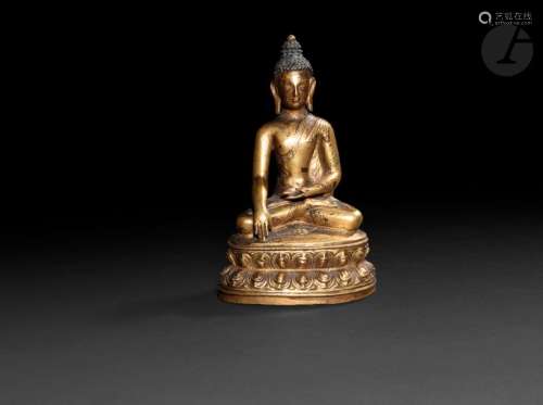 TIBET XVIIe siècle Statuette du bouddha Sakyamuni …