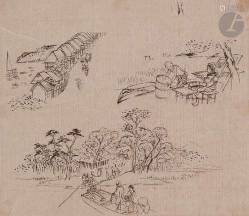 Utagawa Hiroshige (1797 1858) Paysages Deux croqui…