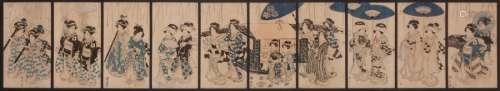 Utagawa Kuniyasu (1794 1832) Ensemble de dix petit…