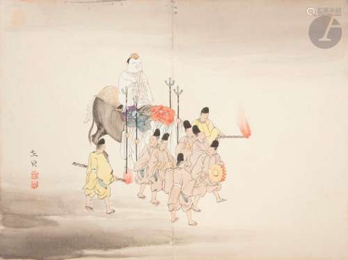 JAPON Époque MEIJI (1868 1912) Album en hauteur en…