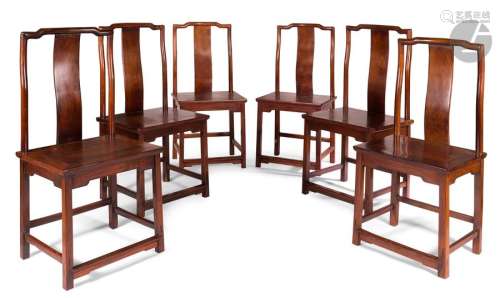 CHINE XXe siècle Ensemble comprenant six chaises e…