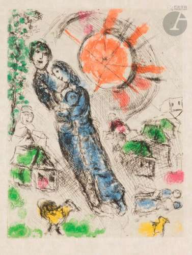 Marc CHAGALL (1887 1985) Soleil aux amoureux, 1968…