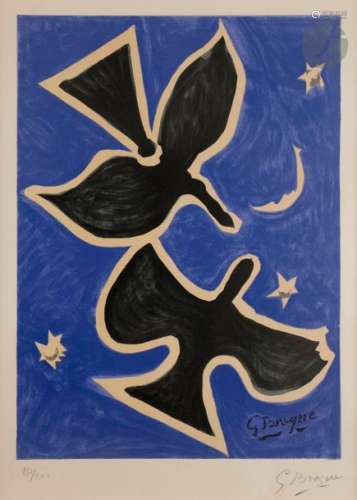 Georges BRAQUE (1882 1963) (d’après) Oiseaux noirs…