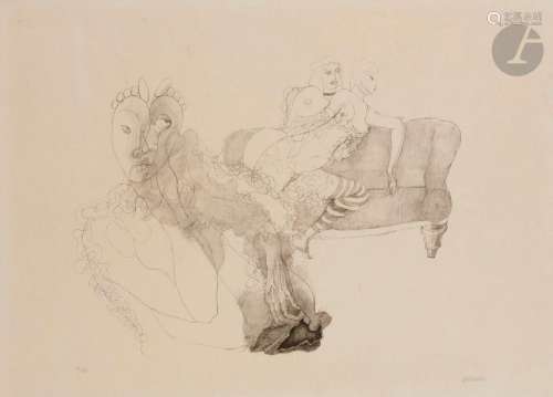 Hans BELLMER (1902 1975) Le Divan Lithographie. Ép…