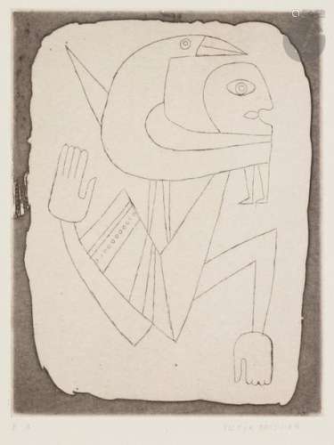 Victor BRAUNER [roumain] (1903 1966) Figure oiseau…