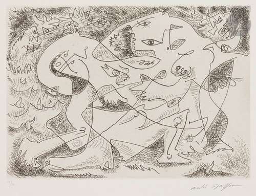 André MASSON (1896 1987) Sujets divers, vers 1950 …