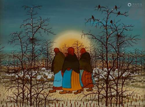 Ivan LACKOVIC (1932 2004) Femmes au crépuscule Pei…