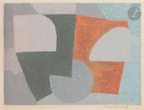 Serge POLIAKOFF (1900 1969) Composition grise, rou…