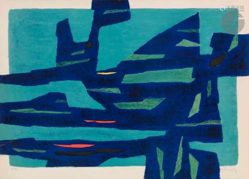 Gustave SINGIER (1909 1984) Mistral nuit, 1959 Lit…