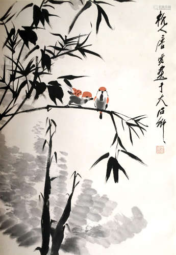 近代  唐云（1910-1993） 花鸟
