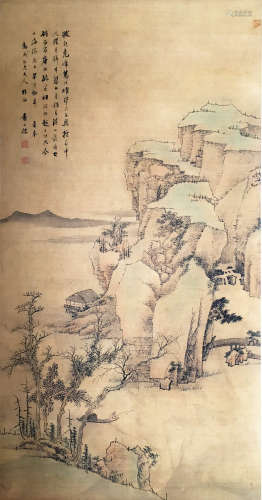 近代 (清) 查士标 （1615-1698）  山水