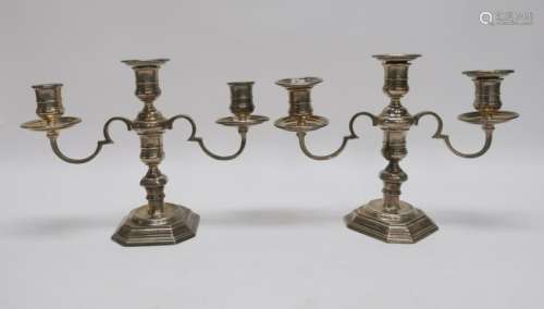 Pair of Tiffany & Co Sterling Silver Candelabra