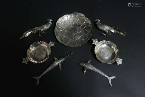 Seven Silver Pieces, Tiffany & others