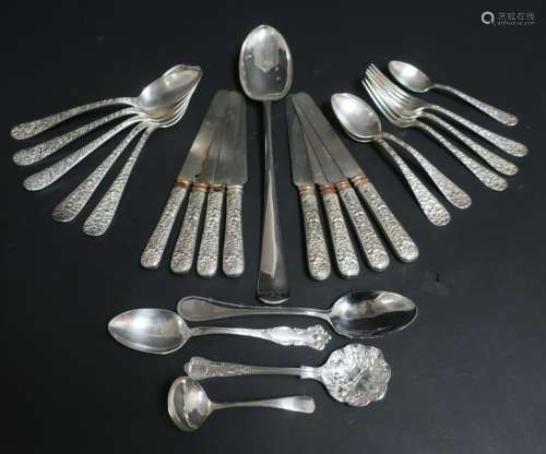 19 pcs of Tiffany and Co. Silverplate Flatware