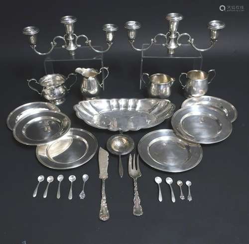 Sterling Silver: Cartier Plates Sugars Creamers