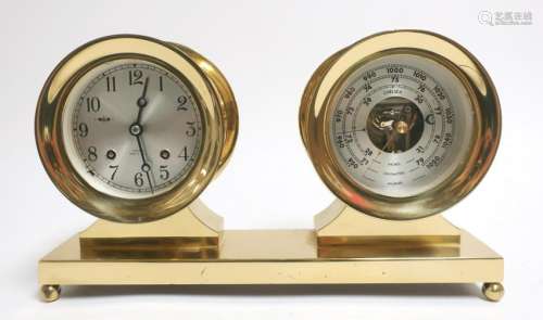 Chelsea Ship's Bell Brass Clock/Barometer