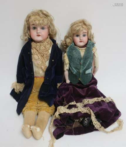 2 French Fashion Dolls - George & Martha Washington