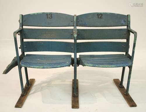 2 Original Yankee Stadium Seats, No.12 & 13,c.1923