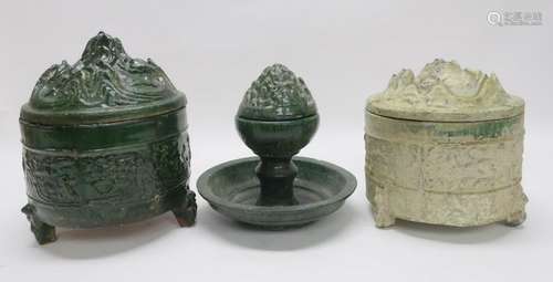 Three Han Boshan Vessels