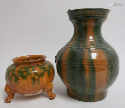 Tang Censer and Hu Form Vase