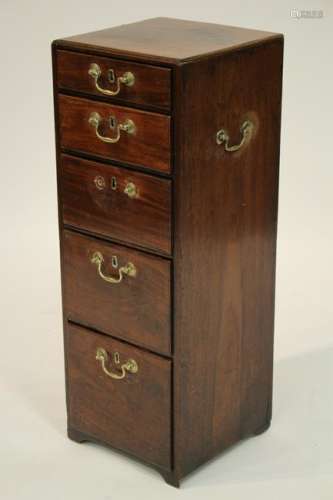 Georgian Mahogany Travel Chest of Drawers c. 1775