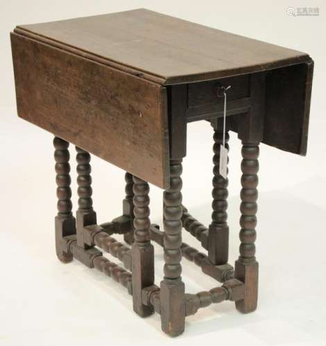 English Jacobean Oak Gate Leg Table