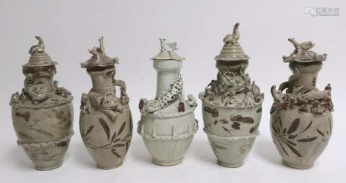 Five Song Covered Funerary Urns