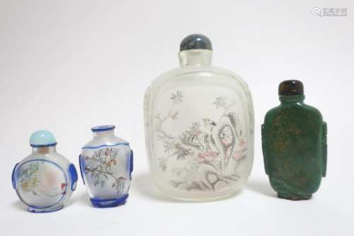 4 Chinese Snuff Bottles