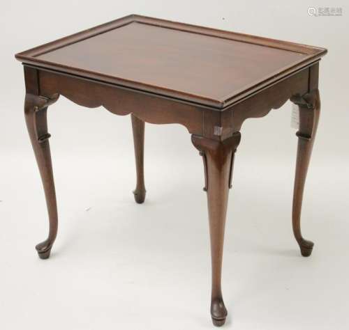 Queen Anne Style Mahogany Side Table