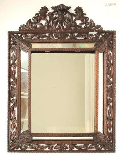 English Style Dark Oak Mirror