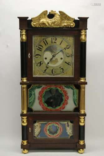 R. & J. B. Terry Triple Decker Clock 1835