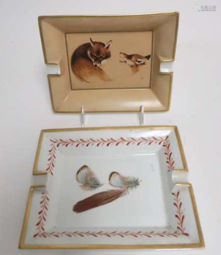 2 Hermes Porcelain Ash Trays