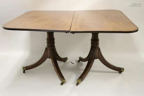 George III Figured Dining Table, 18th C