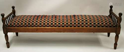 Late Federal Maple & Cherry Bench, 19th C.