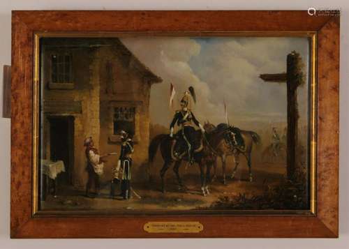 British Sch Troopers of the 17th Lancers, Oil 1844