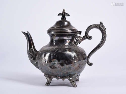 A STERLING SILVER KETTLE