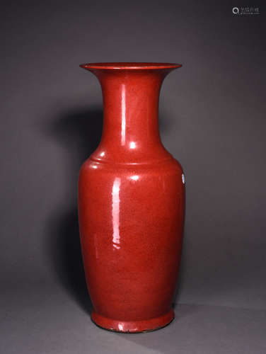 A COPPER RED VASE, 18-19TH CENTURY